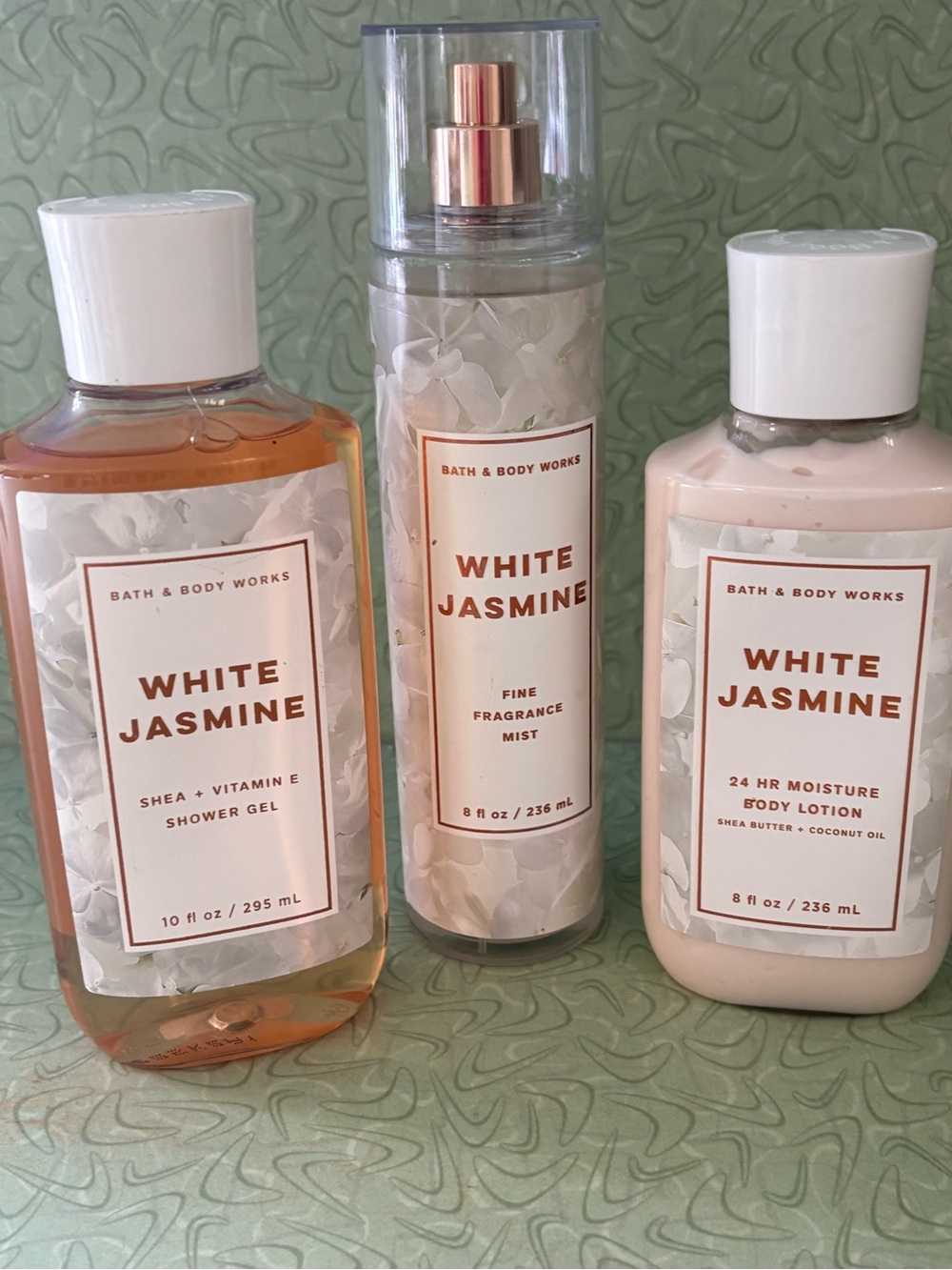 Bath & body works white jasmine 3-piece set Mist lotion shower gel discontinued,